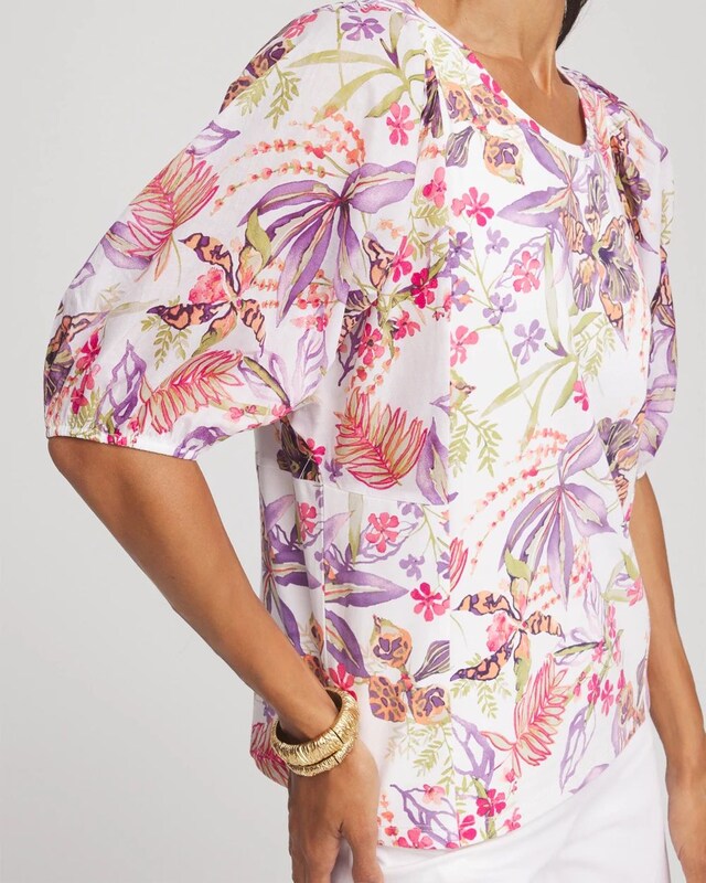 Floral Dolman Sleeve Knit Top - image 4